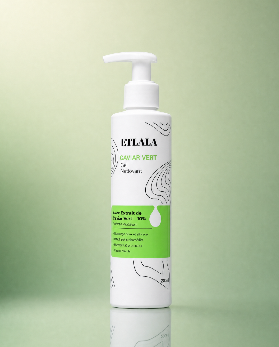 Gel Nettoyant Visage au Caviar Vert 200 ml