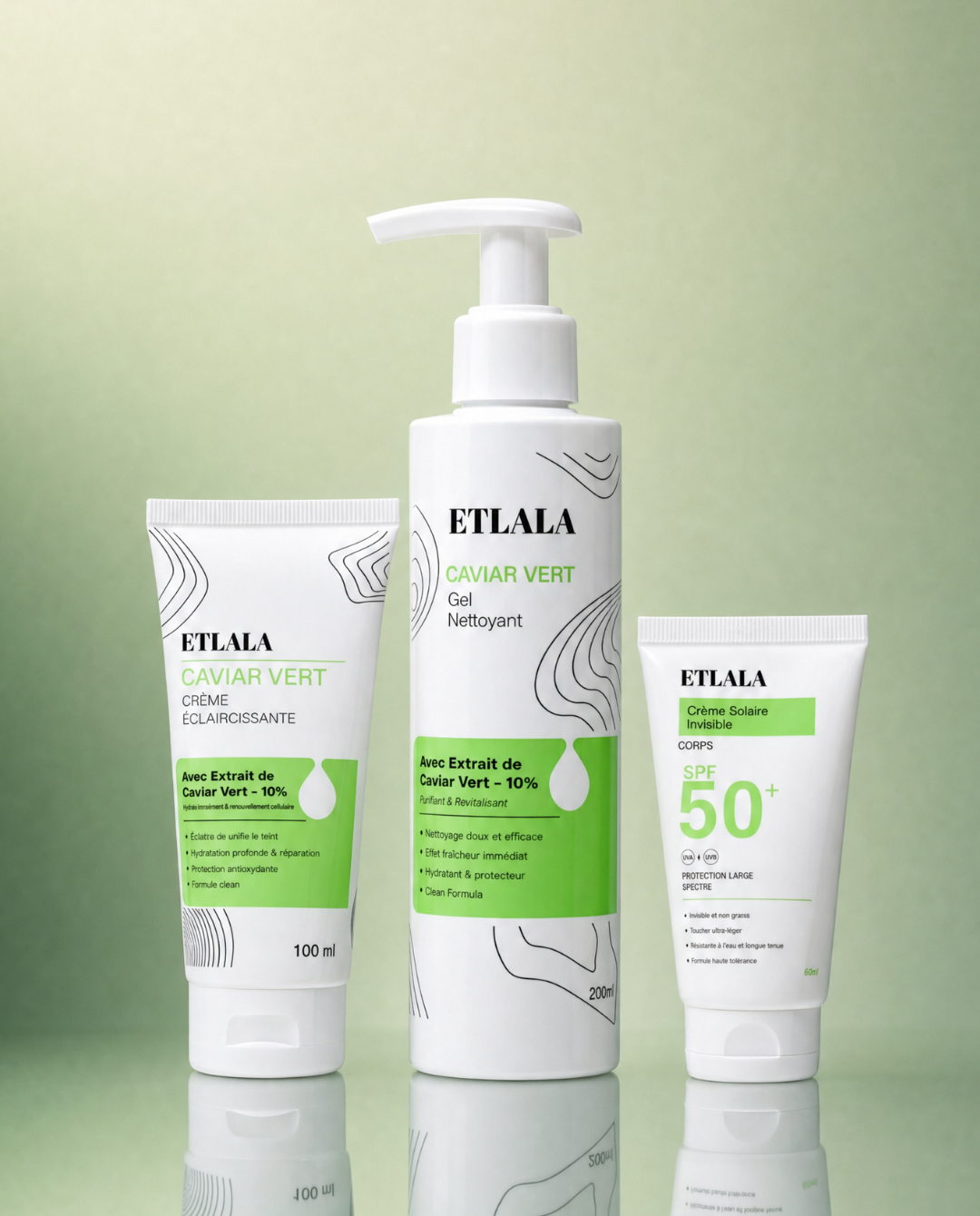 Gamme visage au Caviar Vert